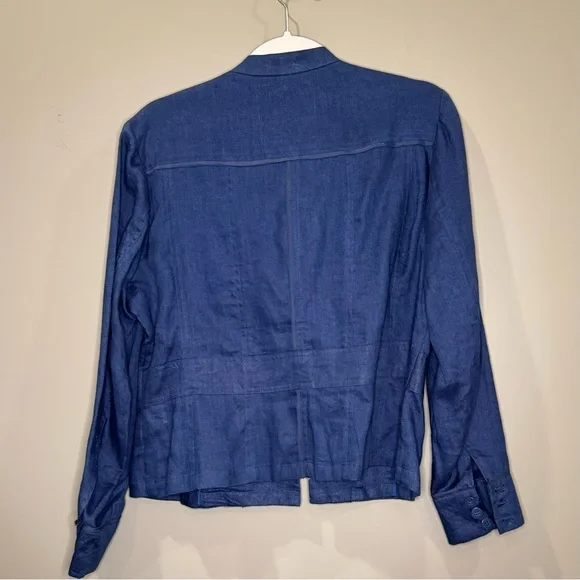 NWT Coldwater Creek 100% Linen Celebrate your Spirit Jacket,‎ Size 14P - Picture 3 of 9